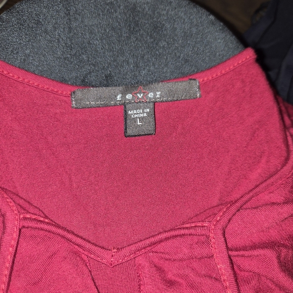 Fever Crimson Ruffle Blouse - Picture 5 of 5
